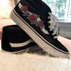 Rose Buds Custom Vans.  Worn one time.